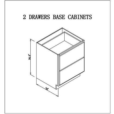 2 Drawers Base Cabinets