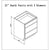 21 inches  Depth Vanity with 3 Drawers